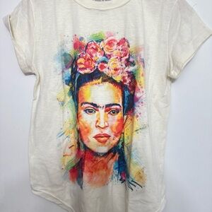 Artistic Cream Graphic Tee